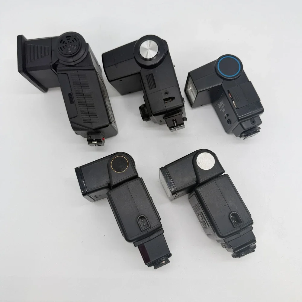 Vintage Camera Flash Lot Soligor Vivitar   Sunpak For Parts or Repair *Untested*